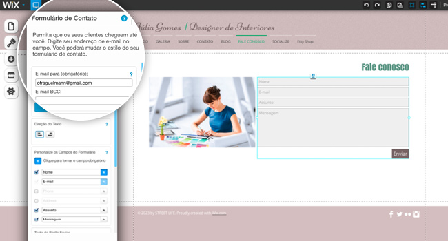 Formulários de Contato do Wix Formulários de Contato do Wix